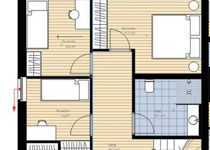 شقة Familyhome For 8 People - 4 Bedrooms - 10min From Center